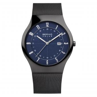 Solar Herrenuhr 14640-227 BERING 40mm Schwarz Blau 