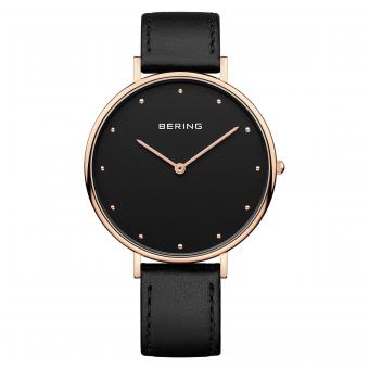 Damenuhr BERING Classic 14839-462 Rosé Schwarz 39mm 