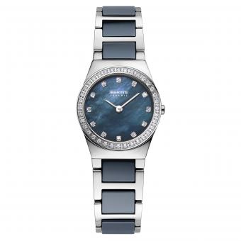 Keramik Damenuhr BERING 32426-707 Swarovski 26mm Blau 
