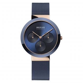 BERING Herrenuhr 35036-367 Keramik 36mm Blau 