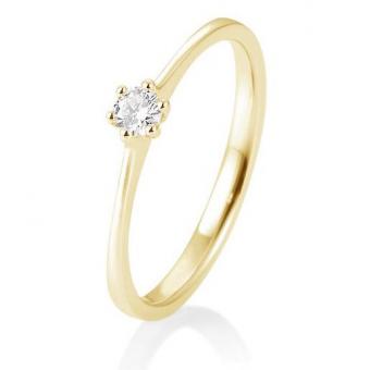 Verlobungsring 6er Krappenfassung 0,1ct 585 Gelbgold | 48 Ø15,3mm