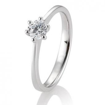 Verlobungsring 6er Krappenfassung 0,3ct 950 Platin | 49 Ø15,6mm