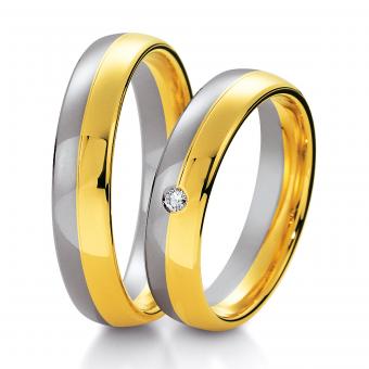 Hochzeitsringe Bicolor poliert 