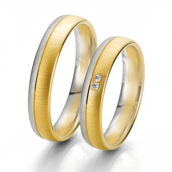Hochzeitsringe Breuning bicolor slim 