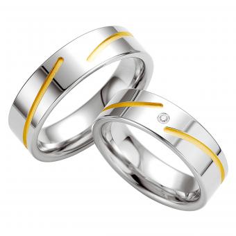 Diamant Freundschaftsringe Silber 