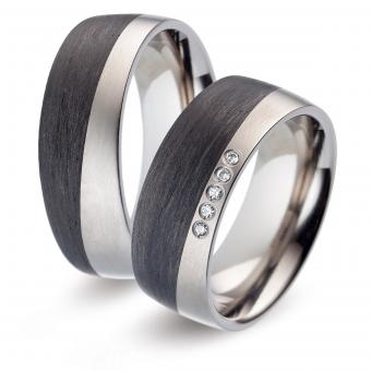 Titanfactory Freundschaftsringe Carbon 