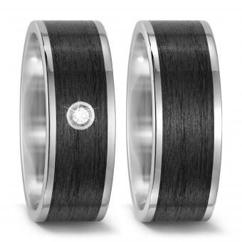 Titanfactory Partnerringe Titan Carbon 