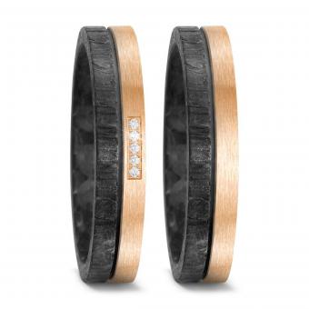 Freundschaftsringe Titanfactory Bronze Carbon 