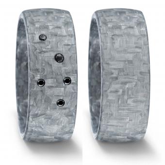 Titanfactory Carbon Grau Paarringe 