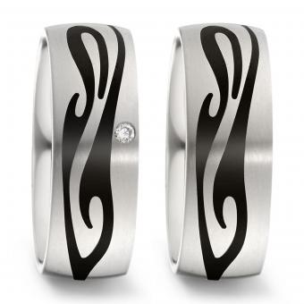 Freundschaftsringe Titanfactory Tribal Carbon 