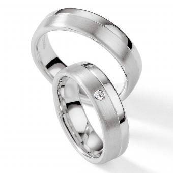Partnerringe Silber Brillant Damenring mit Stein | 925 Silber