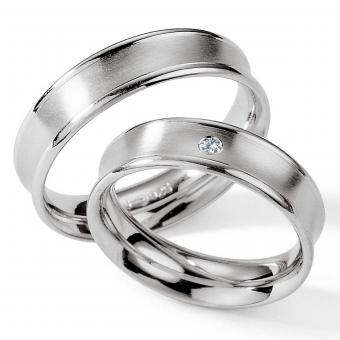 Paarringe Silber Brillant elegant 