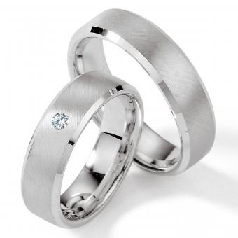 Silber Brillant Partnerringe Damenring ohne Stein | 925 Silber