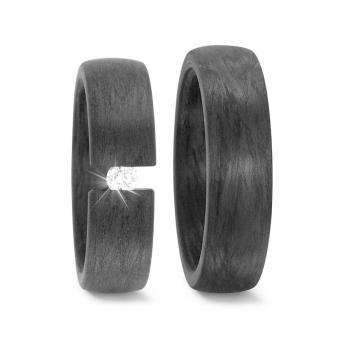 Titanfactory Freundschaftsringe Brillant Carbon 