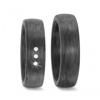Titanfactory Freundschaftsringe Brillanten Carbon 
