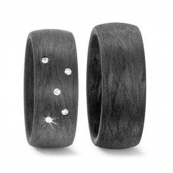 Titanfactory Brillanten Freundschaftsringe Carbon 