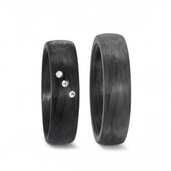 Titanfactory Carbon Freundschaftsringe Brillanten 