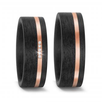 Partnerringe Carbon Titanfactory Roségold 
