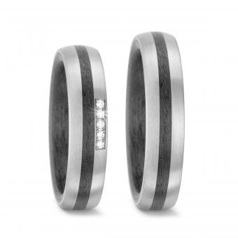 Partnerringe Titanfactory Carbon Palladium 