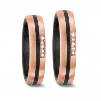 Partnerringe Titanfactory Carbon Roségold 