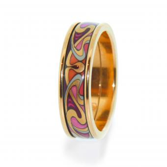 Frey Wille - Alphonse Mucha Burgund Ring schmal 