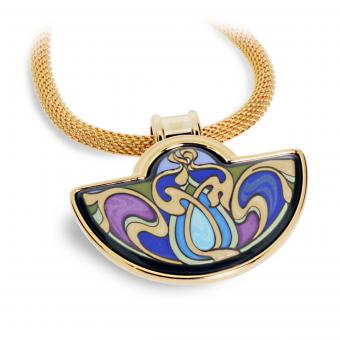 Frey Wille Anhänger HALF MOON - Alphonse Mucha Aquamarin 