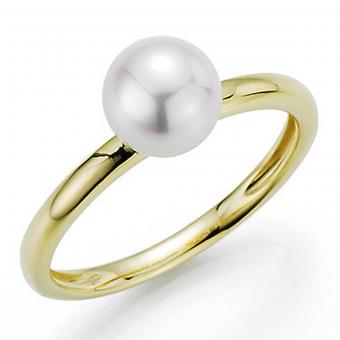 Perlenring Akoya Bubbles Gelbgold Ø7-7,5mm 