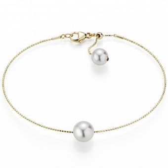 Perlenarmreif Akoya Gelbgold 