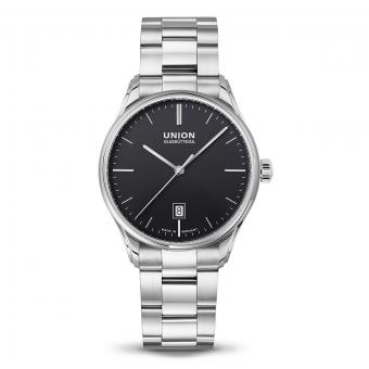 Union Glashütte Automatikuhr Viro Datum 41mm Schwarz Steel 