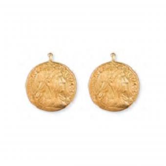 Heide Heinzendorff Einhänger Münze 16mm Gold Matt 