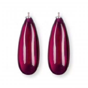 Heide Heinzendorff Einhänger Tropfen Quarz 40mm Fuchsia 