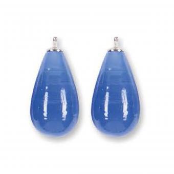 Heide Heinzendorff Einhänger Tropfen Quarz 30mm Royalblau 