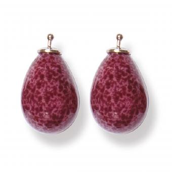 Heide Heinzendorff Einhänger Tropfen Quarz 16mm Aubergine 