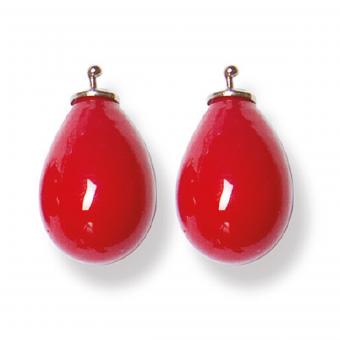 Heide Heinzendorff Einhänger Tropfen Quarz 16mm Kirschrot 