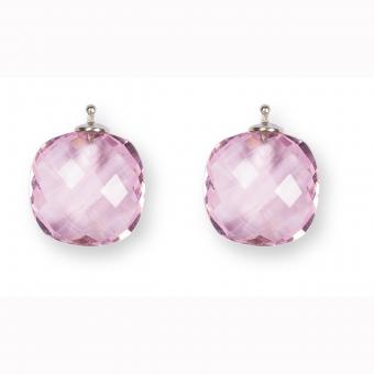 Heide Heinzendorff Einhänger Quarzglas Briolett 16mm Rosa 