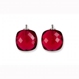Heide Heinzendorff Einhänger Quarzglas Briolett 16mm Fuchsia 