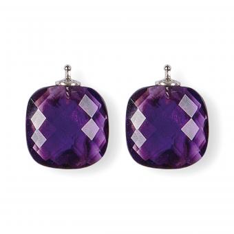 Heide Heinzendorff Einhänger Quarzglas Briolett 16mm Amethyst 