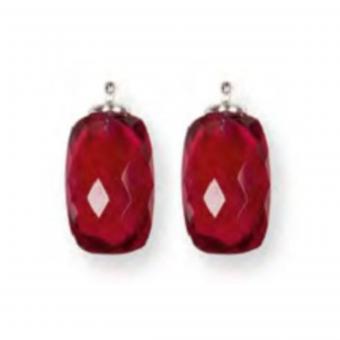 Heide Heinzendorff Einhänger Quarz Briolett 10mm Fuchsia Silber