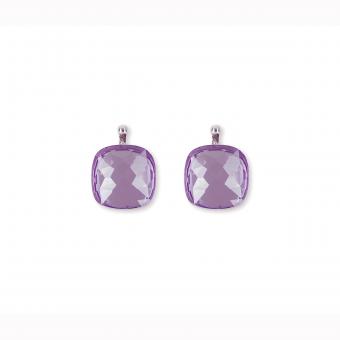 Heide Heinzendorff Einhänger Quarzglas Facette 10mm Viola 