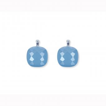 Heide Heinzendorff Einhänger Quarzglas Facette 10mm Bleu 