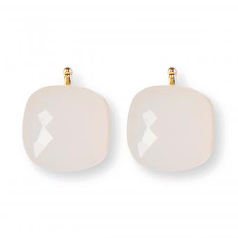 Heide Heinzendorff Einhänger Quarzglas Facette 12mm Opal Roségold