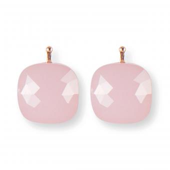 Heide Heinzendorff Einhänger Quarzglas Facette 12mm Rosa Quarz 