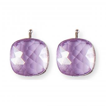 Heide Heinzendorff Einhänger Quarzglas Facette 12mm Viola 