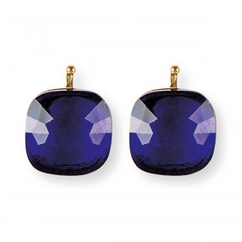 Heide Heinzendorff Einhänger Quarzglas Facette 12mm Royalblau 