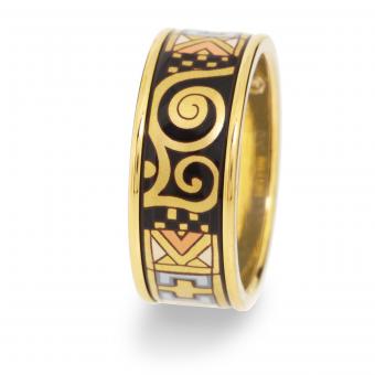 Frey Wille Ring breit - Gustav Klimt Goldplattierung 