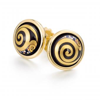Frey Wille Ohrstecker CABOCHON - Gustav Klimt Goldplattierung 