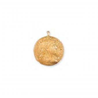 Heide Heinzendorff Anhänger Münze 16mm Gold Matt 