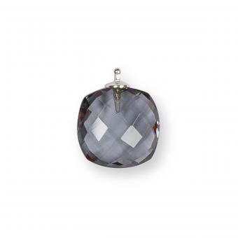Heide Heinzendorff Anhänger Quarzglas Briolett 16mm Black Diamond 