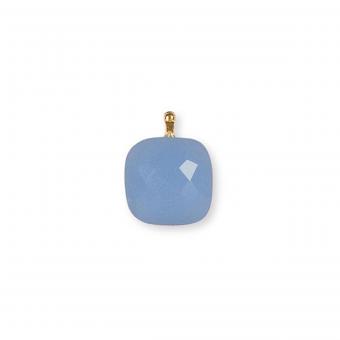 Heide Heinzendorff Anhänger Quarzglas Facette 10mm Bleu 