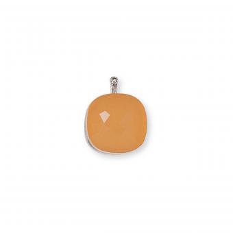Heide Heinzendorff Anhänger Quarzglas Facette 10mm Apricot 